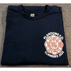 Plandome New York Fire Department Engine 841 Clambake Long Island T-Shirt Men's